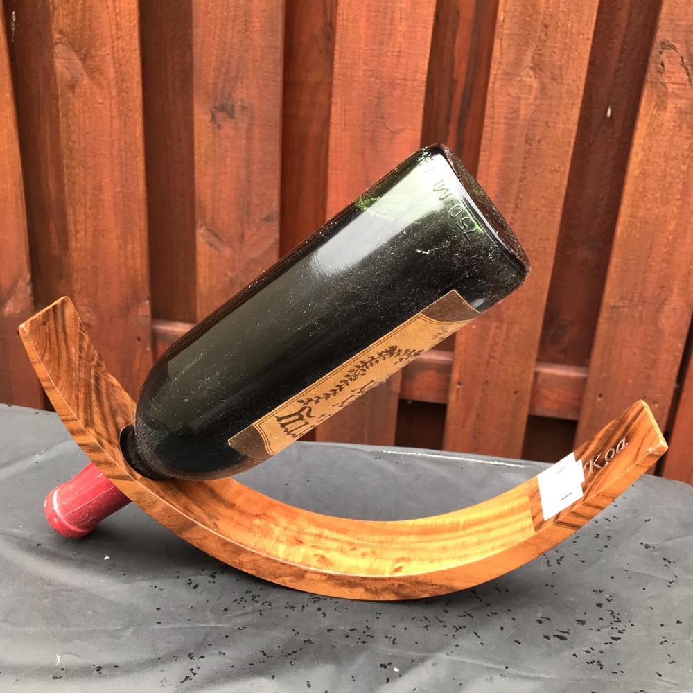 Wooden wine holder.